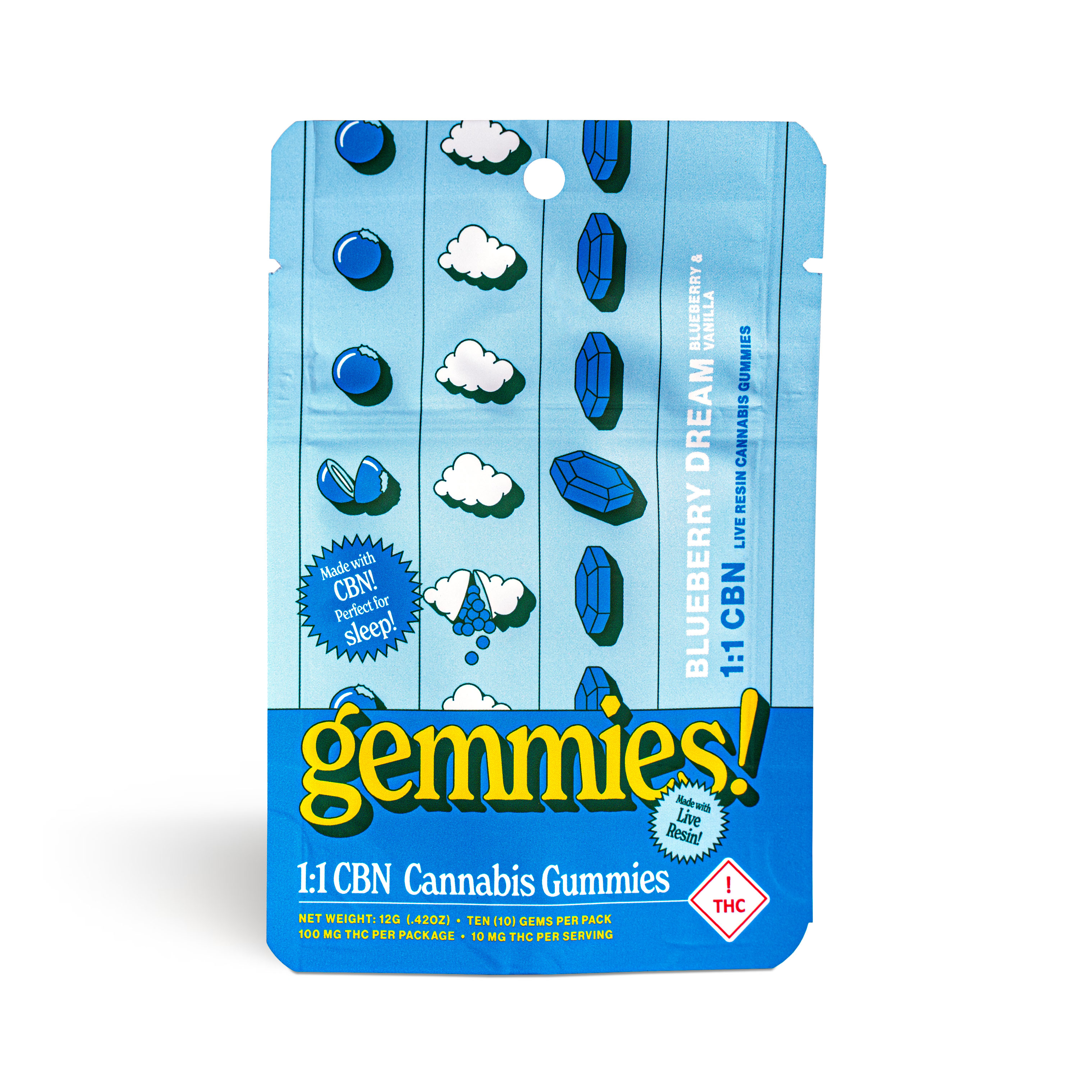 Photograph of product: Blueberry Dream Gemmies - 100mg