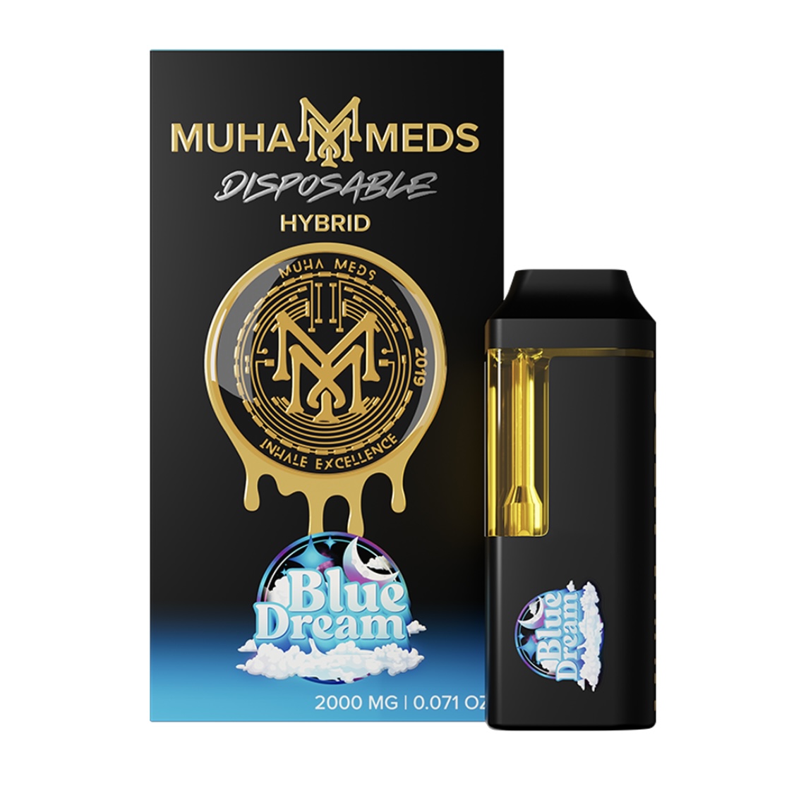 Photograph of product: AU Muha: Blue Dream 2G Disposable