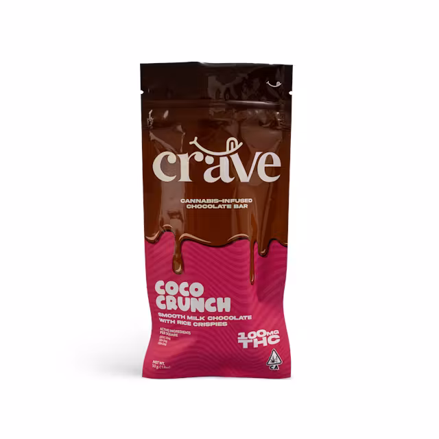 Photograph of product: Crave | Choc Bar 100mg | Coco Crunch