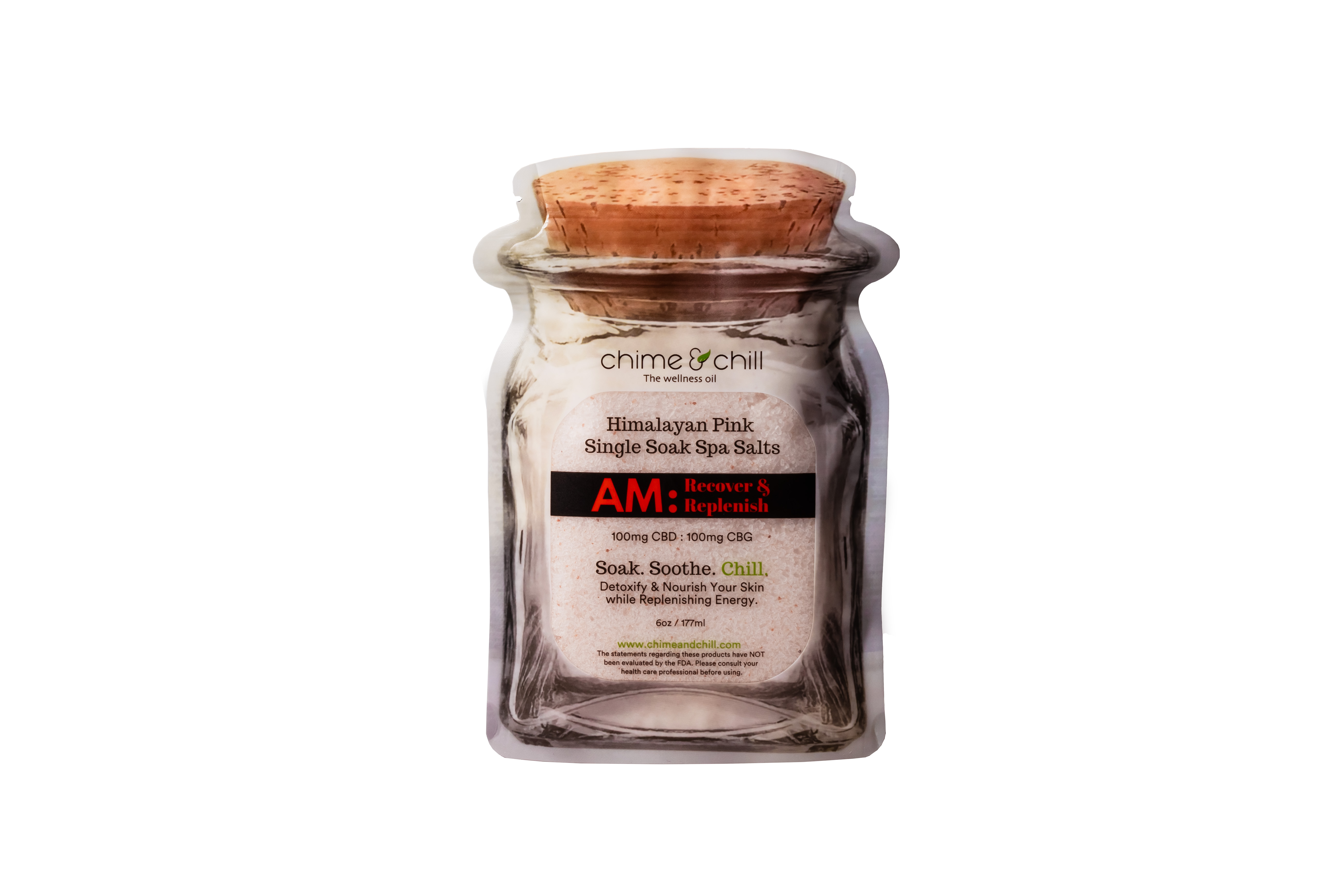 Photograph of Product: Chime & Chill | Spa Salts | AM CBD : CBG