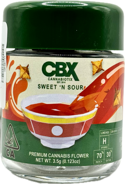 Photograph of product: Sweet 'N Sour 3.5g Jar - CBX