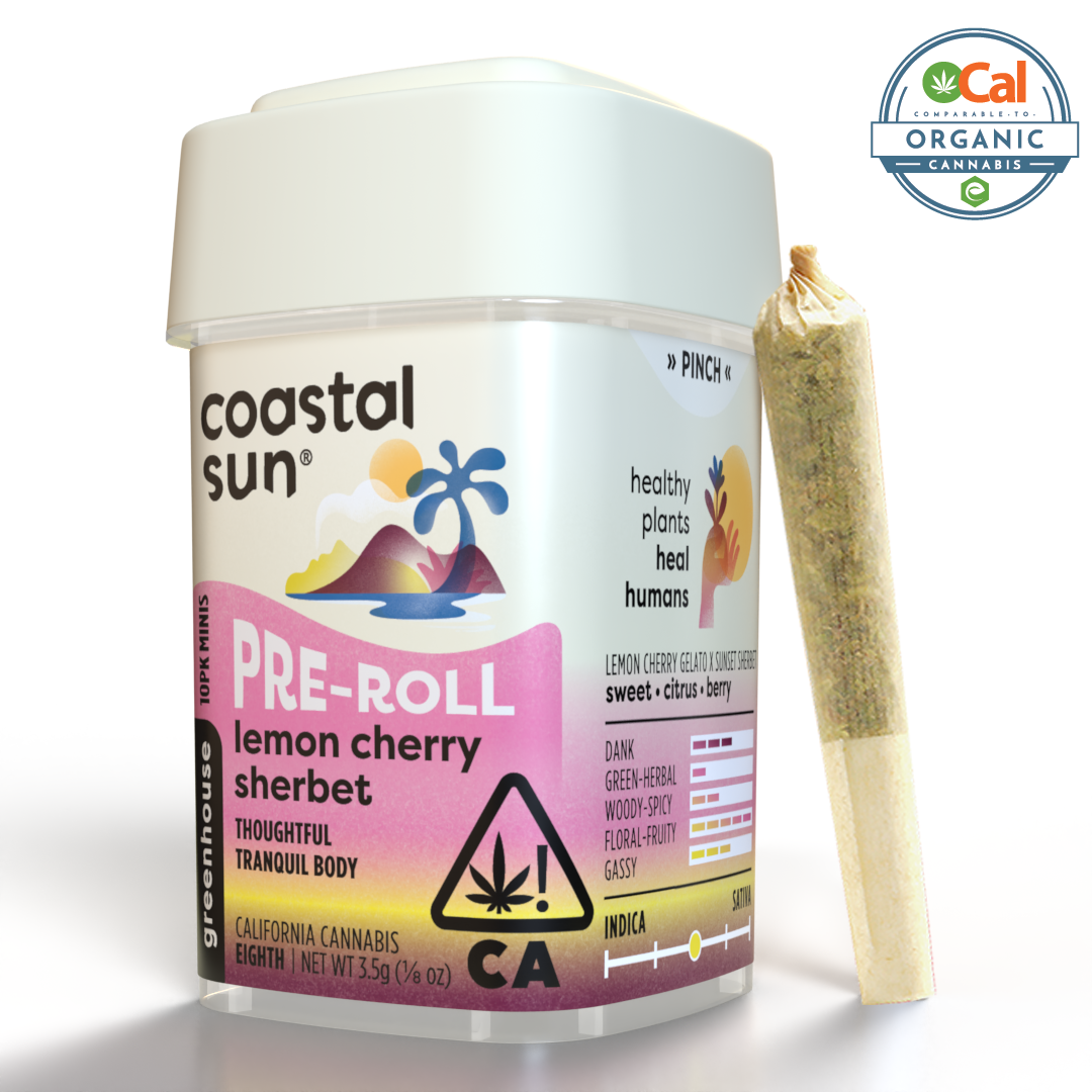 Photograph of product: 10Pk - Lemon Cherry Sherbet - 3.5g (H) - Coastal Sun