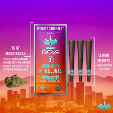 Photograph of product: Presidential Waui Moon Rock Mini Blunts 3pk 2.1g