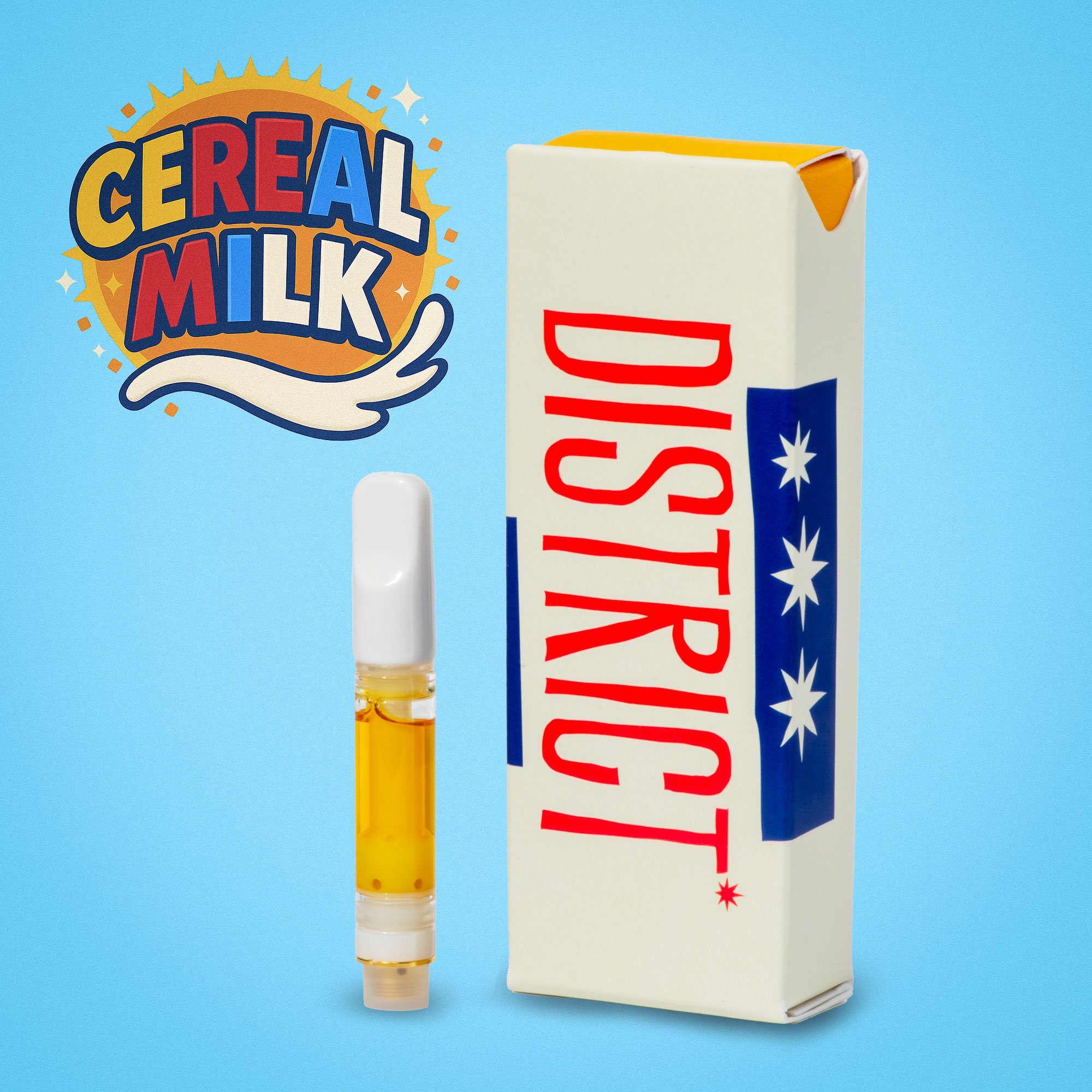 Photograph of product: Cereal Milk Distillate Vape Cartridge