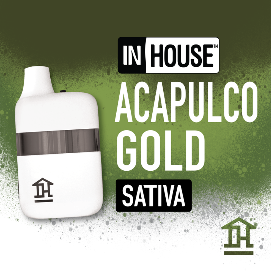 Photograph of product: IN HOUSE ACAPULCO GOLD DISPOSABLE 2G