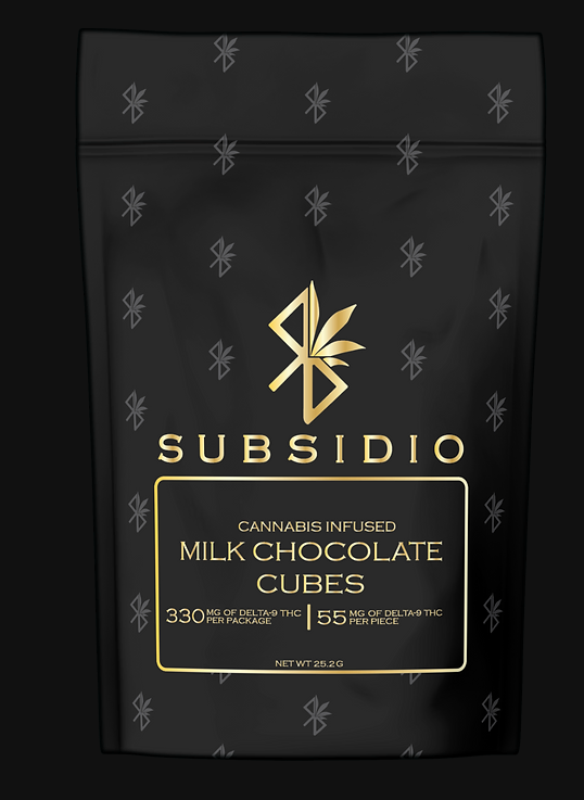 Photograph of product: Subsidio: Infused Chocolate Cubes - 6pk 330mg