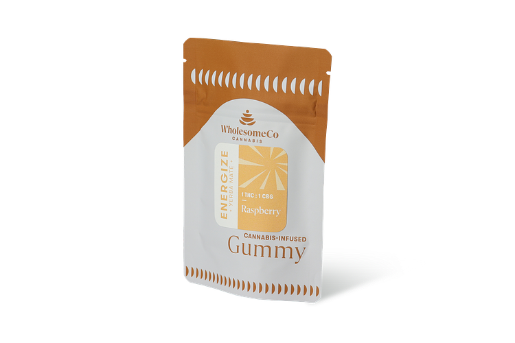 Photograph of product: Energize | Gel Cube | 1:1 TH-oui:CBG | 40mg | 10pk