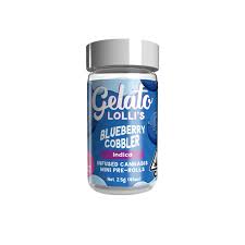 Photograph of product: Blueberry Space Cake Infused 5pk Pre Roll