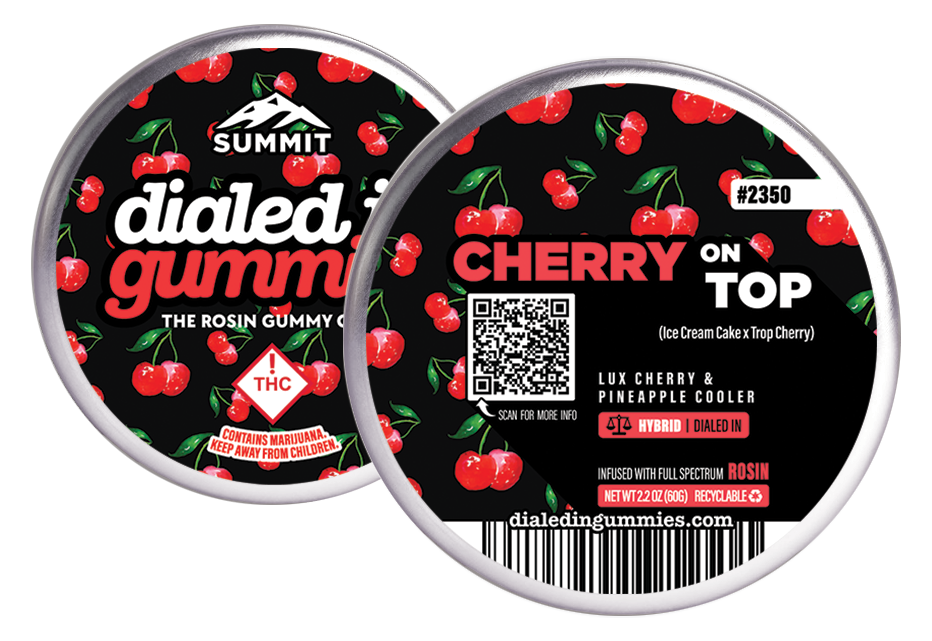 Photograph of product: Dialed In - Rosin Gummies -  Milky Grape Cadillac (H) 100mg
