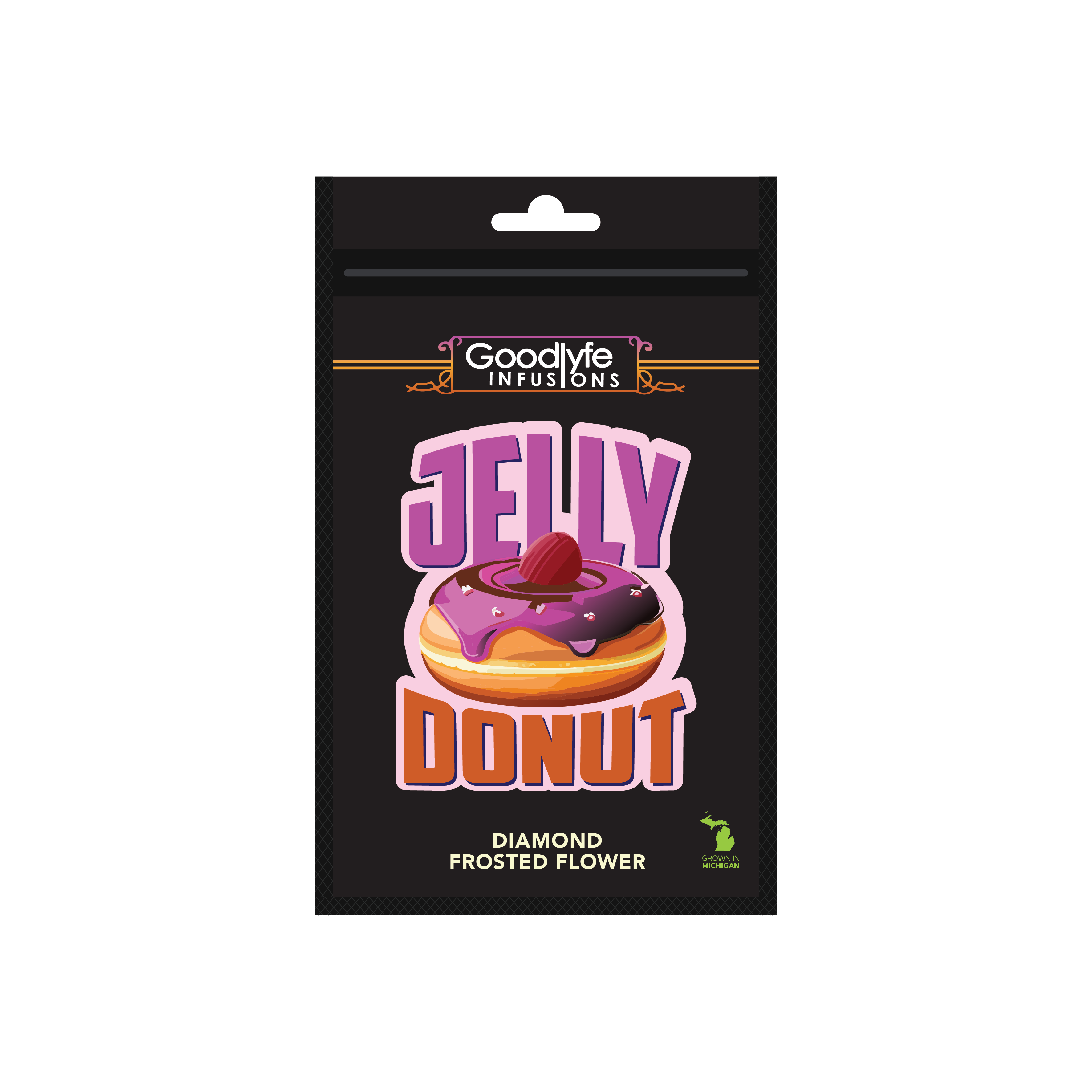 Photograph of Product: Goodlyfe | Jelly Donut | 3.5G Diamond Frosted Flower