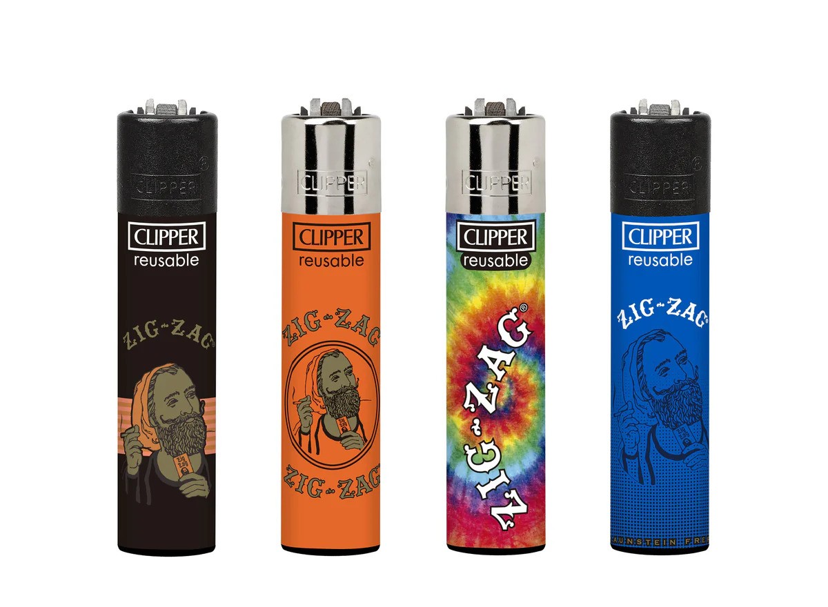 Photograph of product: Clipper - Classic Large Lighter - Zig Zag Design