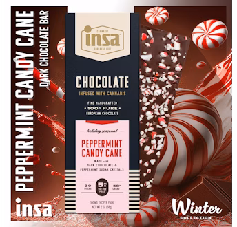 Photograph of product: Dark Chocolate Peppermint Candy Cane - 100mg TH-oui - 20 Servings