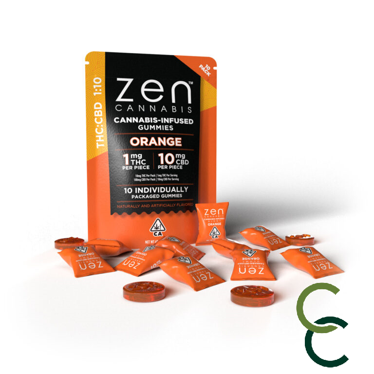 Photograph of product: Orange Gummies - FSO - 1:10 (TH-oui:CBD)