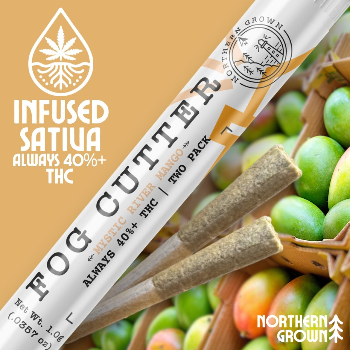 Photograph of product: Mystic River Mango | 1g | 2pk | Infused Pre-Rolls