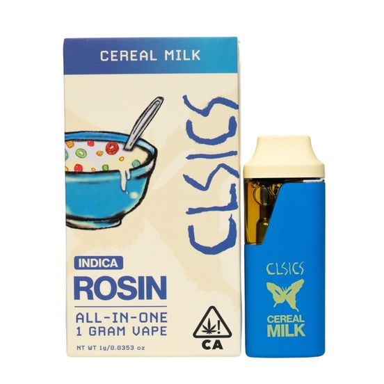 Photograph of product: CLSICS Live Rosin AIO Vape Cereal Milk 1g - 