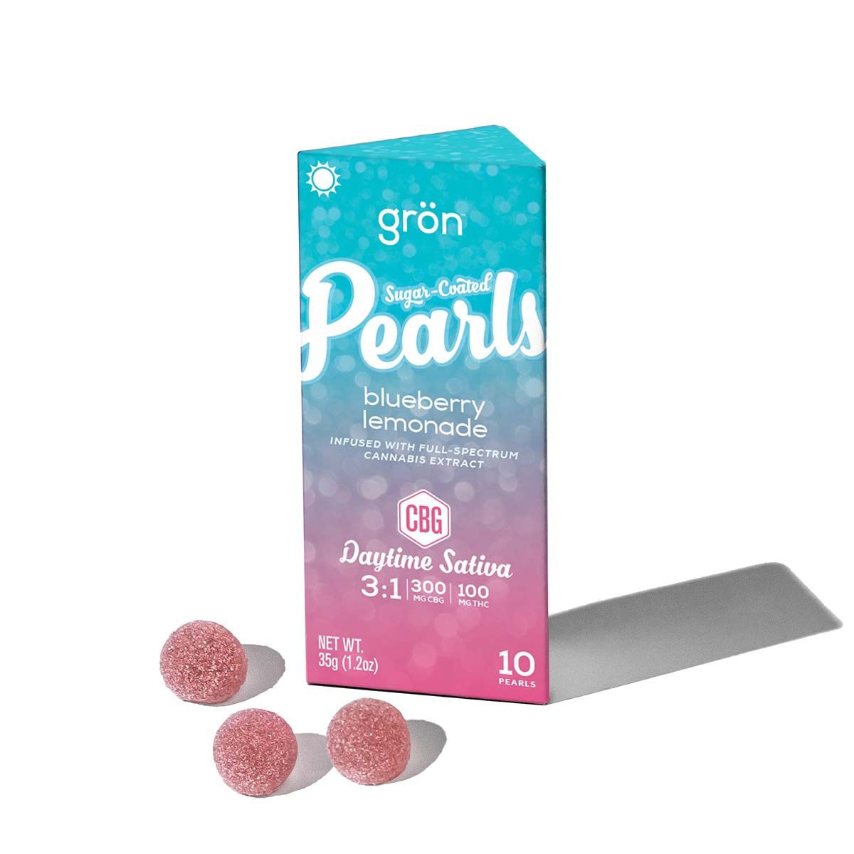 Photograph of product: GRON: Blueberry Lemonade Pearl 3:1 CBG/TH-oui- 400mg (Oui'd)