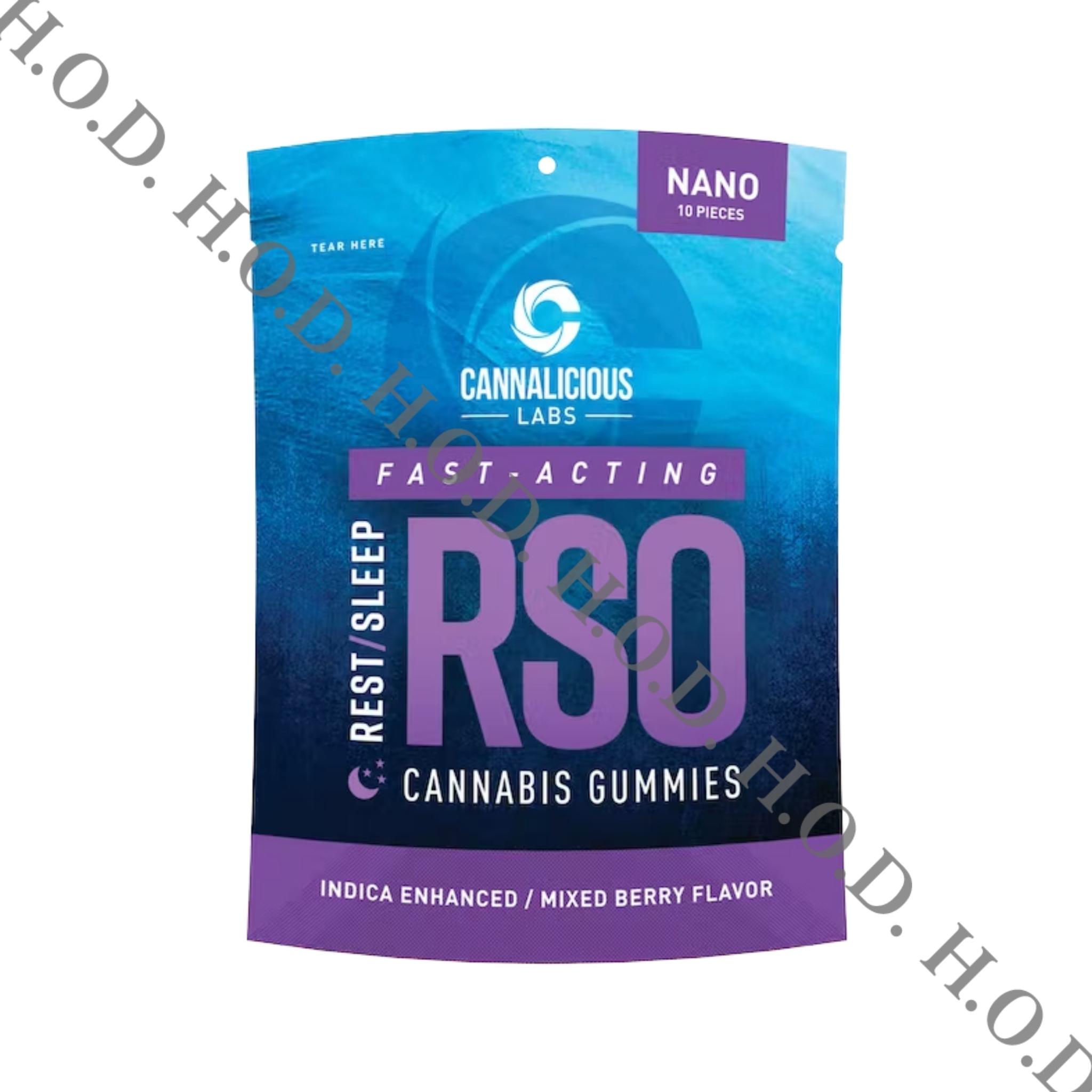Photograph of product: Cannalicious Mixed Berry Oui'd Rest RSO Gummies 200mg