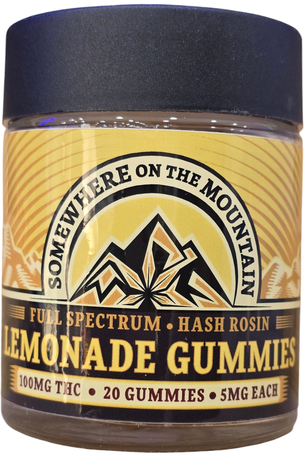 Photograph of product: Somewhere On The Mountain Lemonade au chocolat Rosin Gummies 100 mg TH-oui