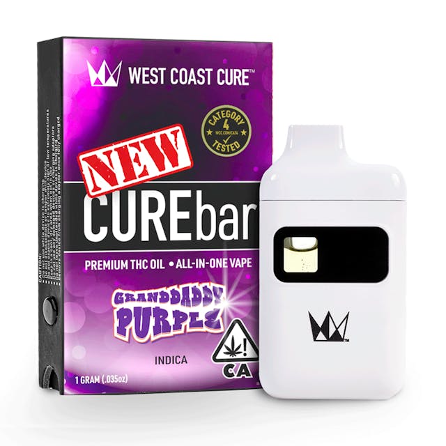 Photograph of product: Granddaddy Purple (I) 1g CUREbar AIO - Granddaddy Purple (I)