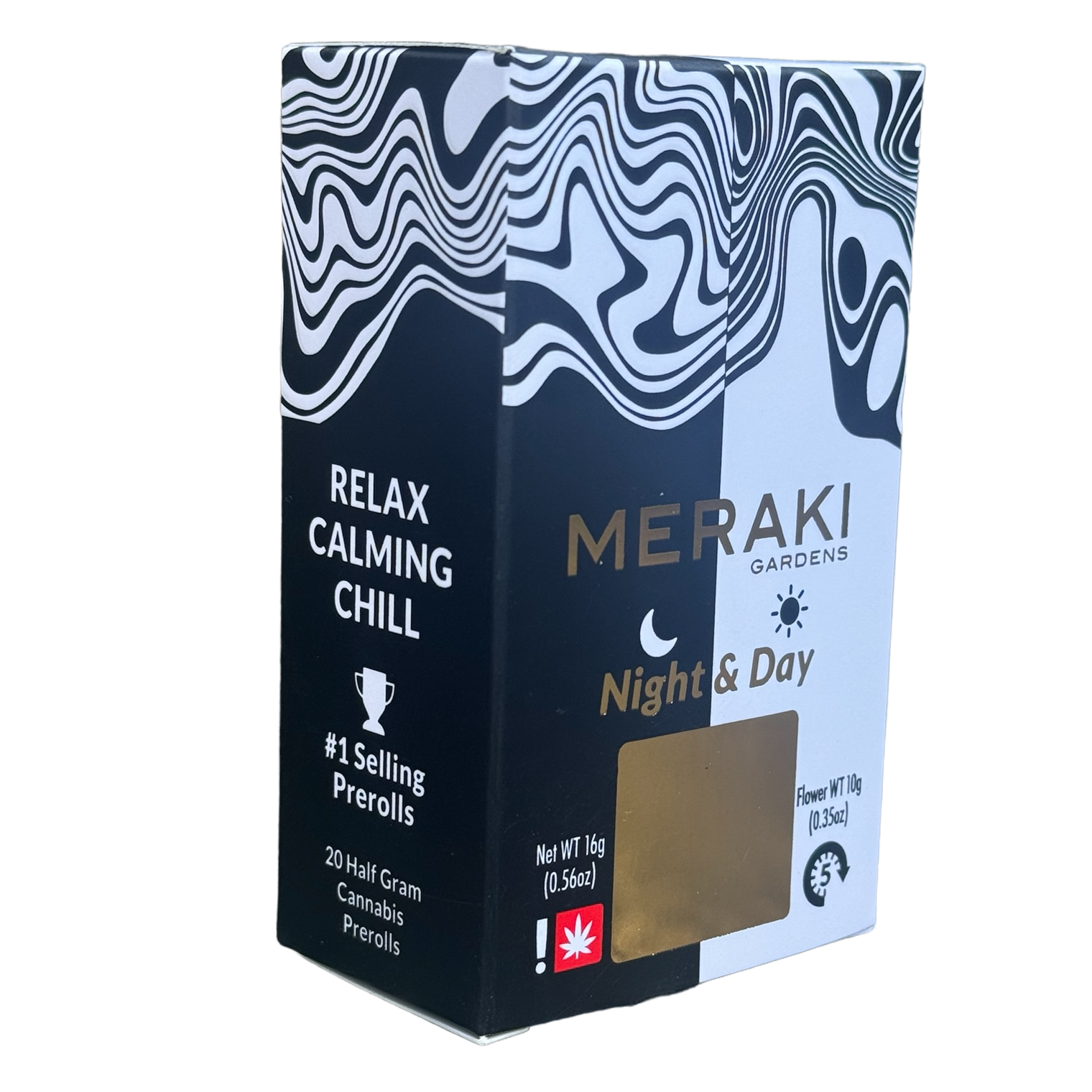 Photograph of product: Meraki > Pre Roll 20Pk x 0.5g > Day / Night > Sneeze (S) / Judas Breath (I)