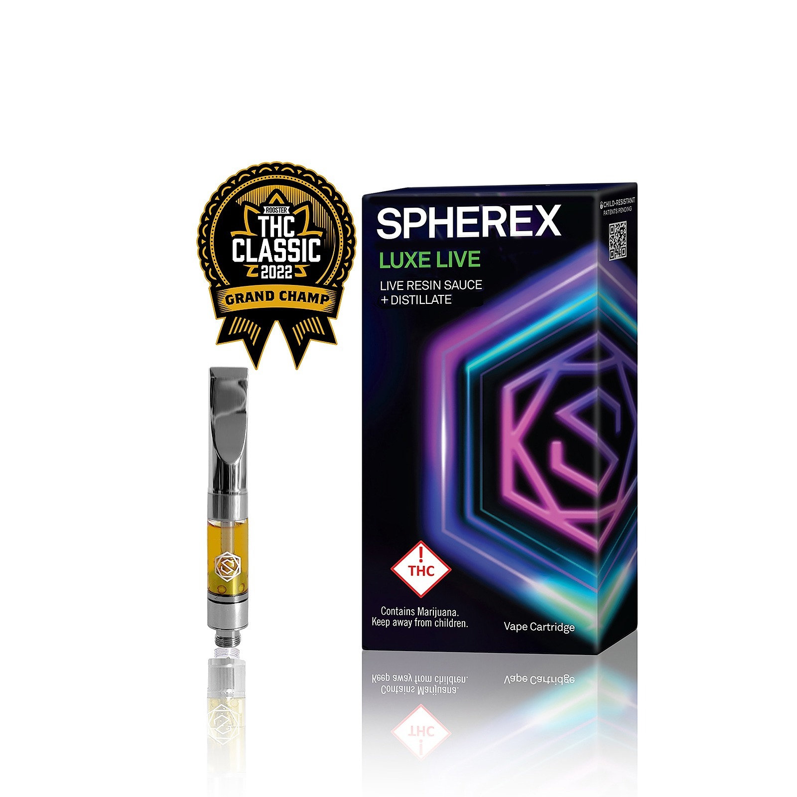 Photograph of product: Spherex - Live Rosin Zluxe Cartridge - Garlic Zoap (I)