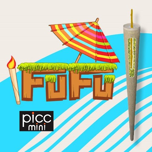 Photograph of product: FUFU | Mango Peach | Black Diesel x Citrus Bliss | Infused Pre-roll | DOH | .5g