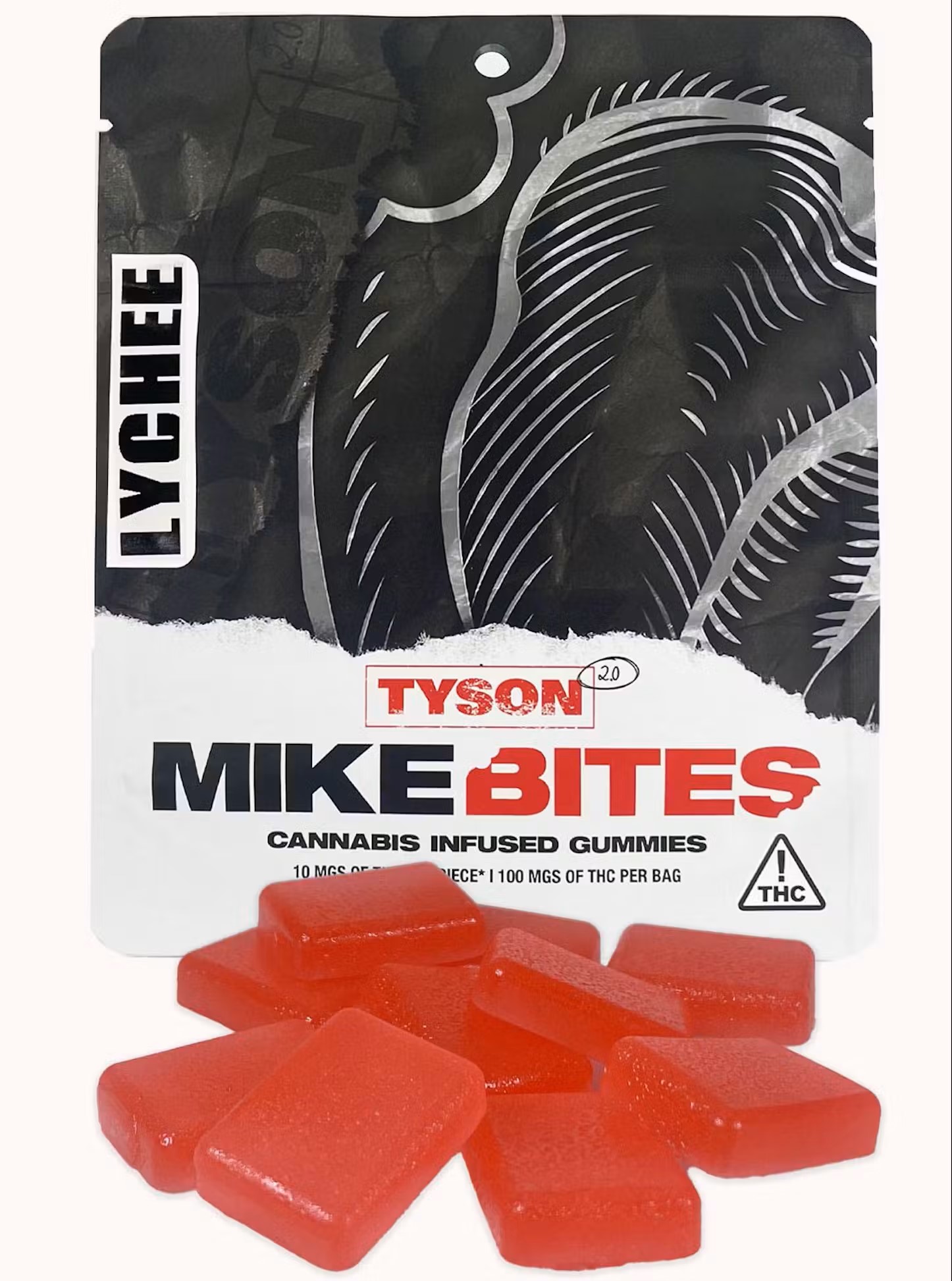 Photograph of product: Mike Bites | 100mg | Lychee