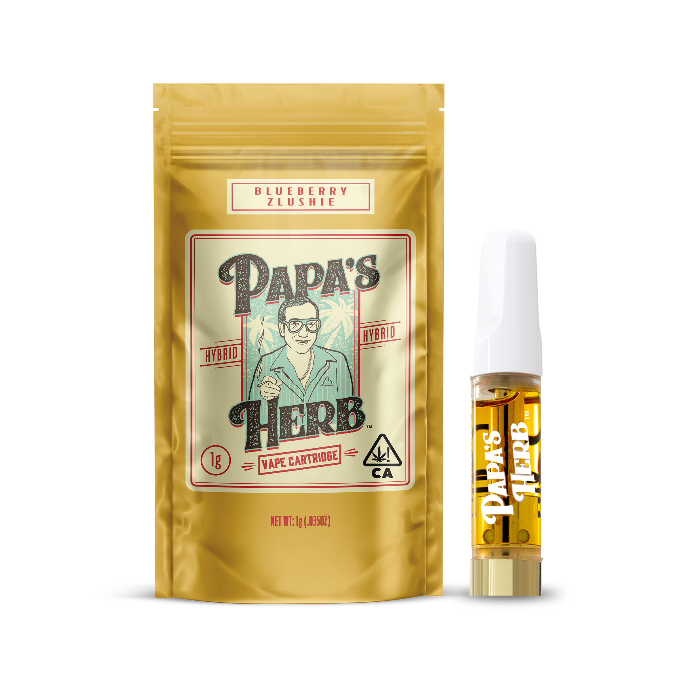 Photograph of product: Blueberry Zlushie Distillate Cartridge | 1g - Papa's Herb