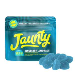 Photograph of product: Jaunty | Blueberry Lemonade Uplift | 10pk Gummies 100mg