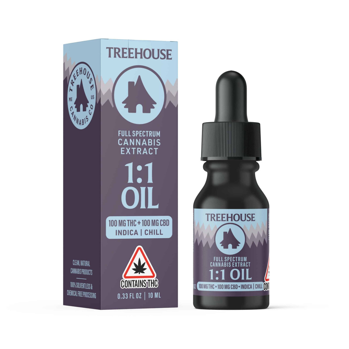 Photograph of product: 1:1 TH-oui:CBD Oil Tincture - Oui'd - 100mg - Treehouse Oui'd (AU)