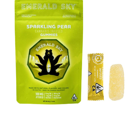 Photograph of product: SPARKLING PEAR 10MG GUMMY 10 PACK