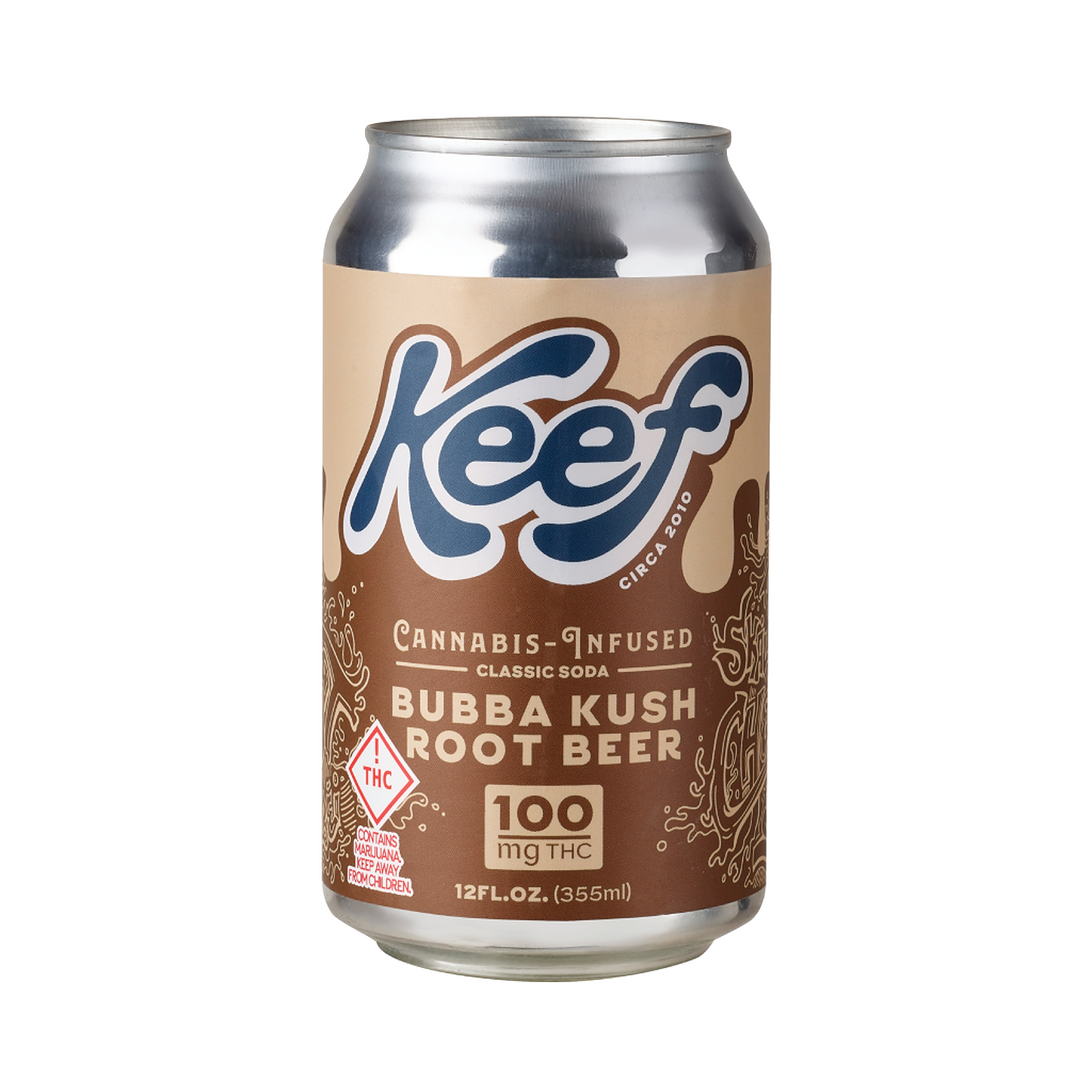 Photograph of product: Bubba Kush root beer Keef soda 100mg