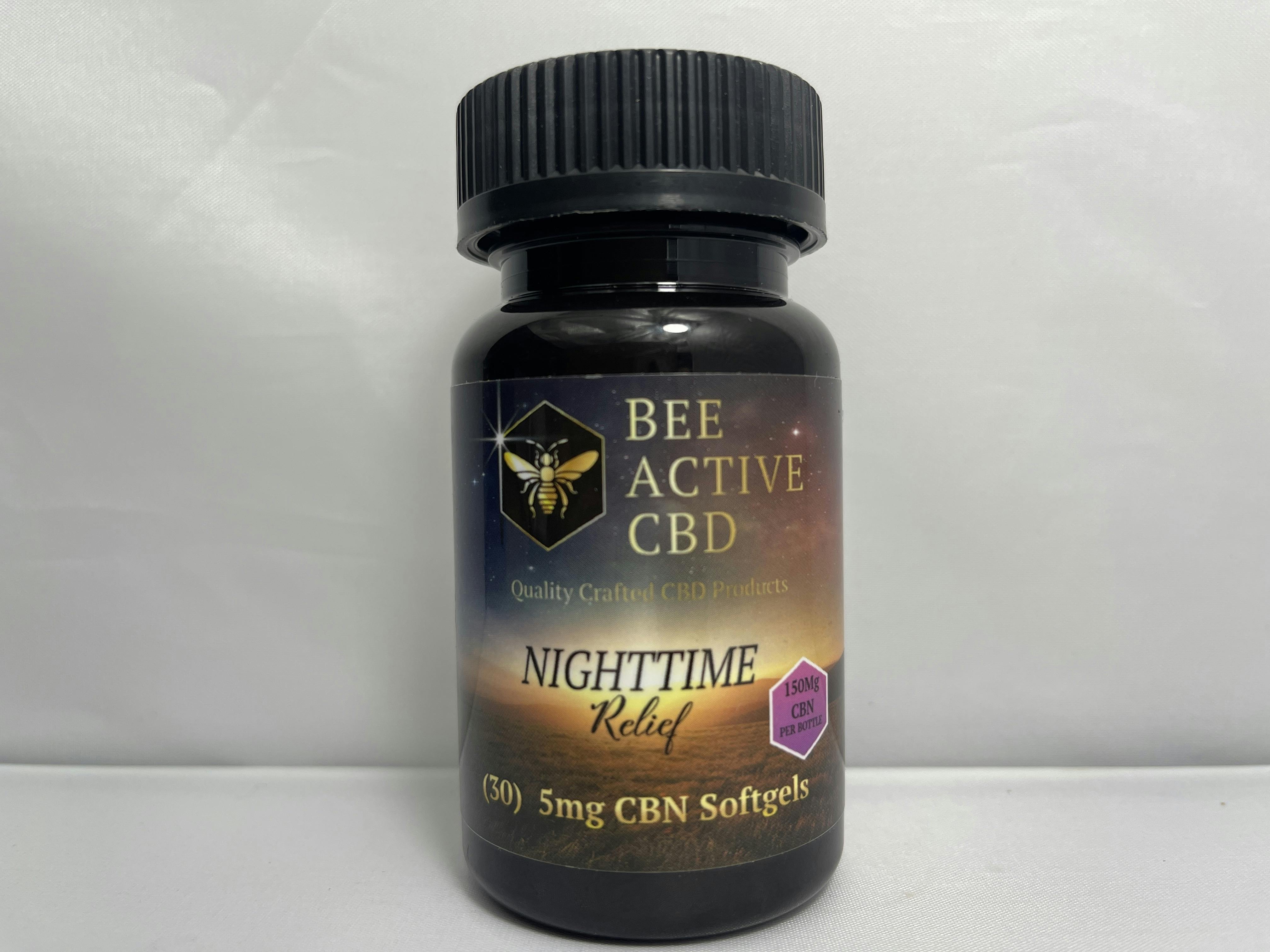 Photograph of product: Nighttime Relief 5mg CBN Softgels