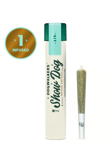 Photograph of product: Dogwalkers Big Dog Sit Brownie Scout 1g Infused Pre-Roll
