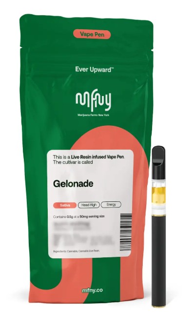 Photograph of product: MFNY | Gelonade | Live Resin | Vape Pen