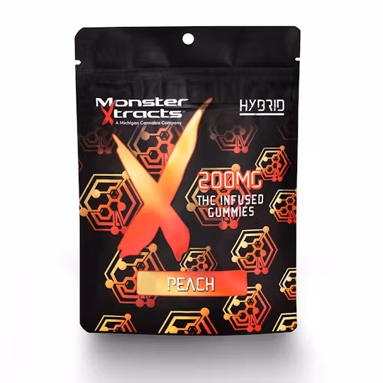 Photograph of product: Peach Gummies 200mg (10pk) (H)