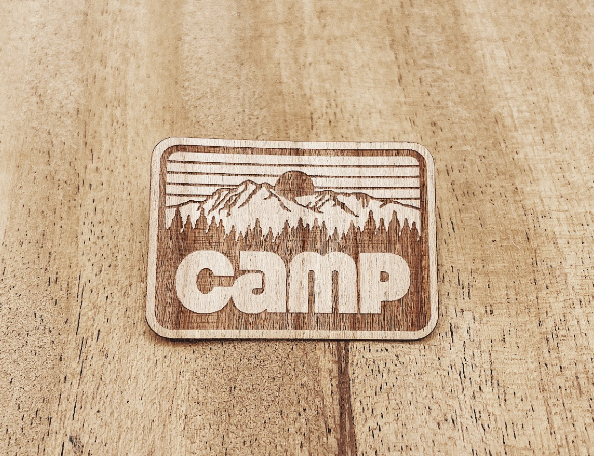 Photograph of product: CAMP Wooden Sticker