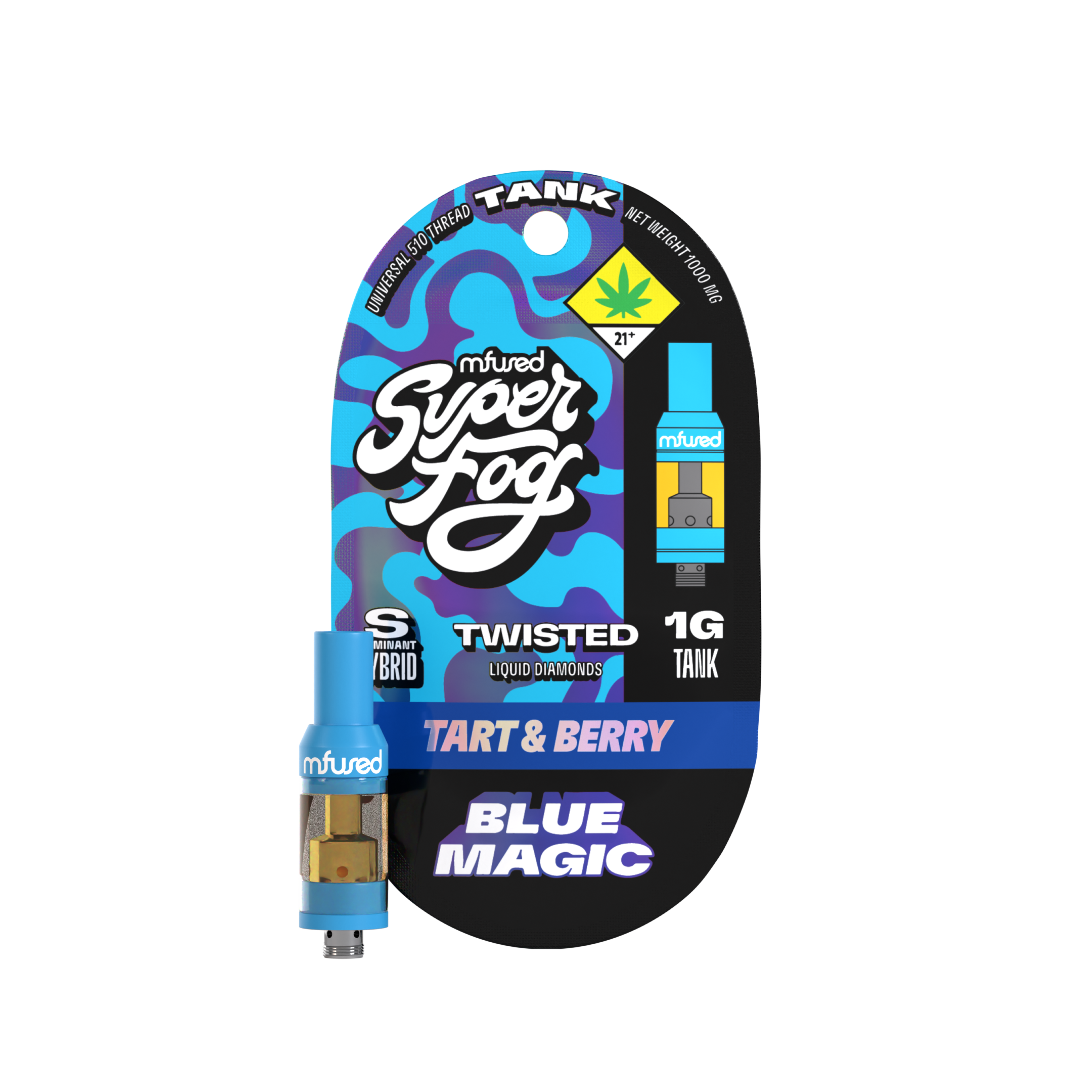Photograph of product: TWISTED Liquid Diamonds 1g Tank - Blue Magic (DOH)