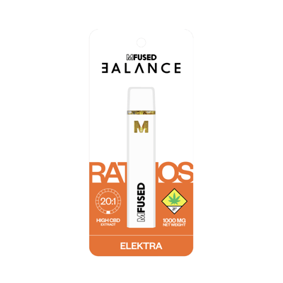Photograph of product: Mfused | Balance Ratios 20:1 Disposable Vaporizer 1g | Elektra 20 to 1 CBD