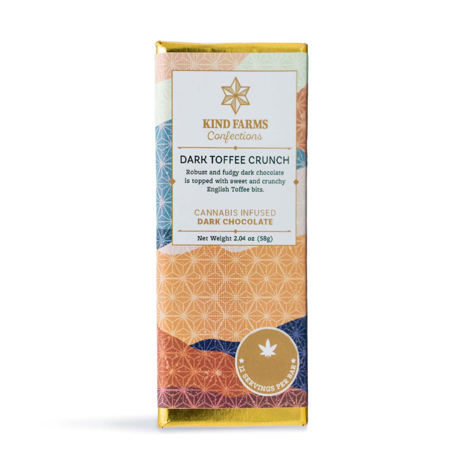 Photograph of product: Dark Toffee Crunch Chocolate Bar