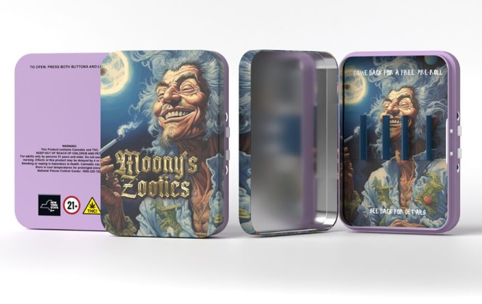 Photograph of product: Moony's Zooties | Blueberry Swirl | 0.7 pre-rolls | 5 PACK