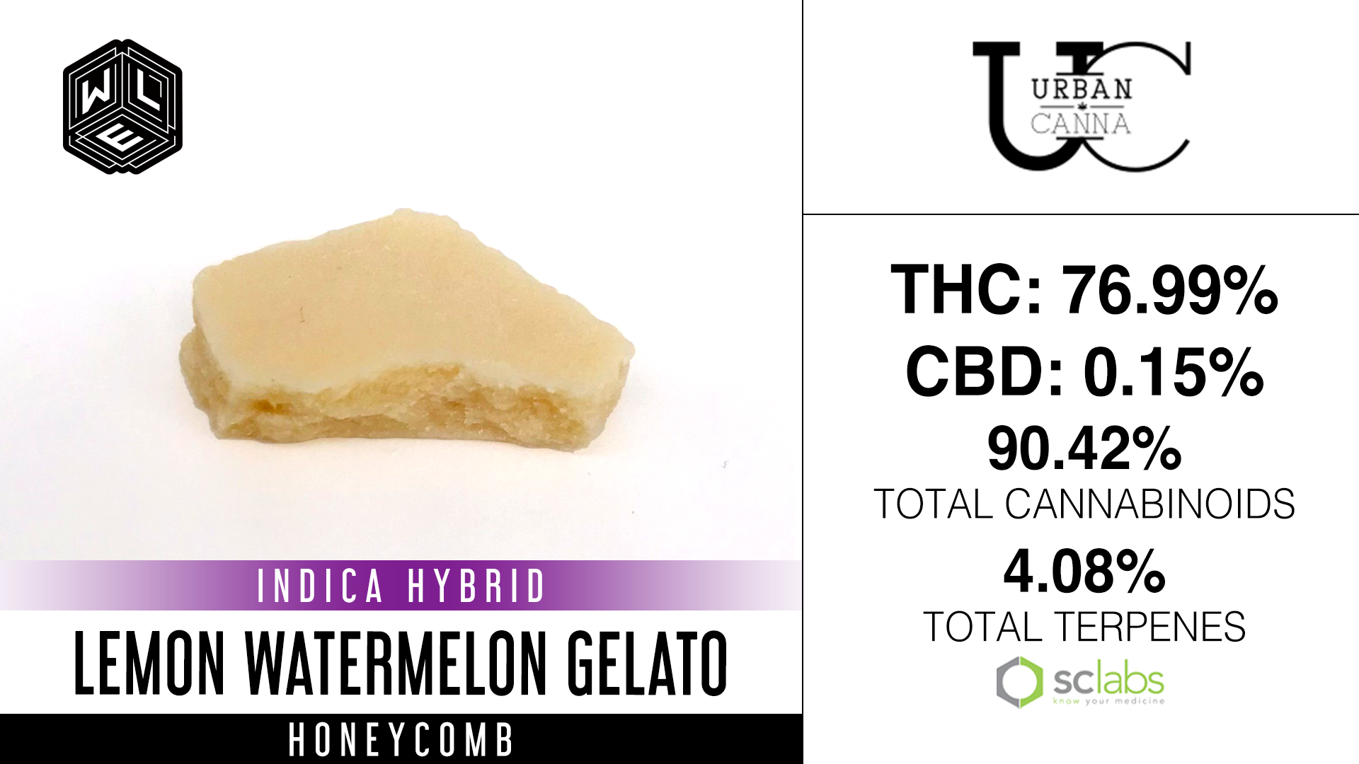 Photograph of product: WLE - Lemon Watermelon Gelato (I) - Honeycomb 1g