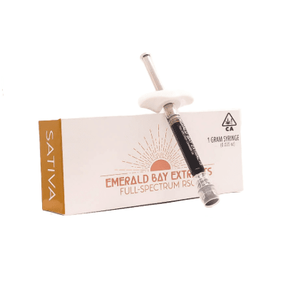 Photograph of product: Emerald Bay - Blue Dream Oui'd 1g Syringe - 