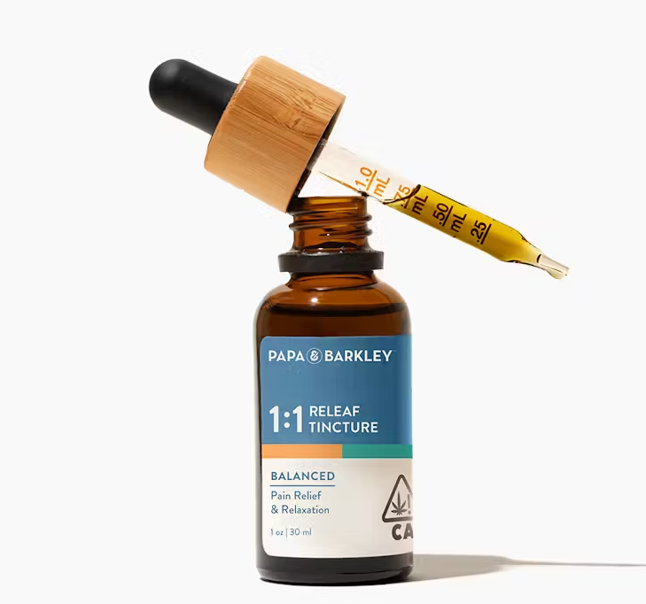 Photograph of product: Papa & Barkley 1:1 CBD:TH-oui Releaf Tincture 30ml