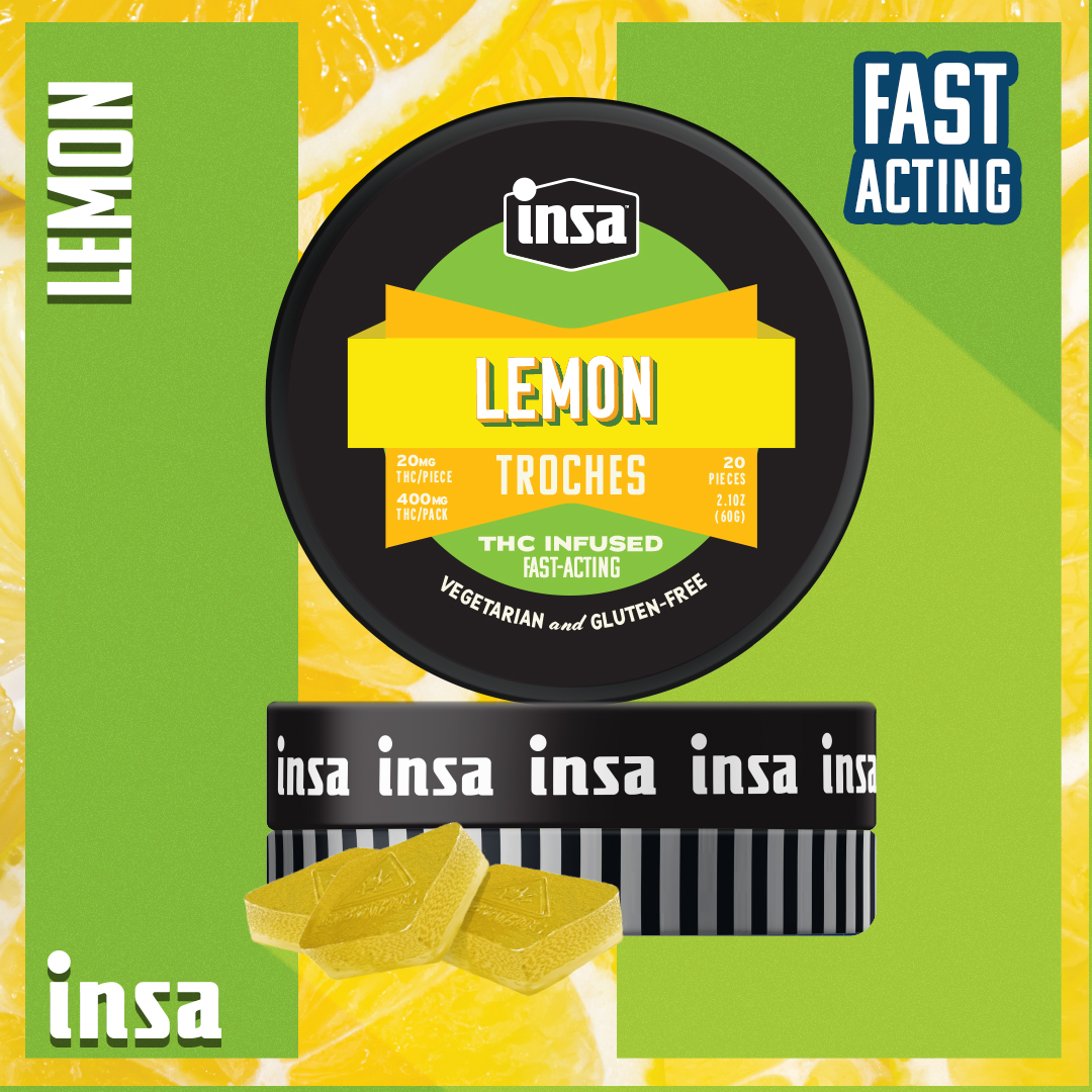 Photograph of product: RSO Lemon Troche 400mg (20mg ea | 20-Pack)