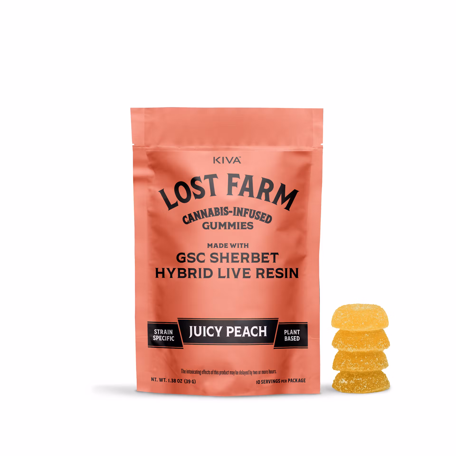 Photograph of product: Juicy Peach GSC Sherbet | 10pc | TH-oui