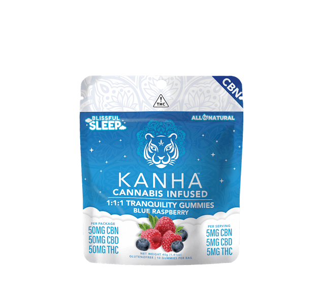 Photograph of product: Tranquility SLEEP | 1:1:1 | 50mg CBN/50mg CBD/50mgTHC