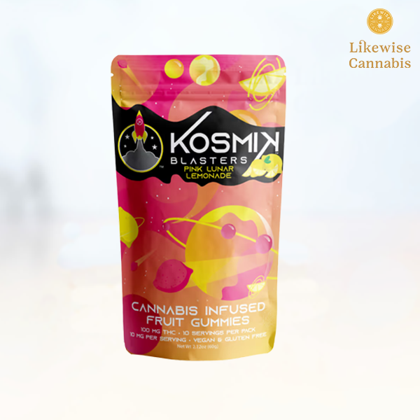Photograph of product: 10-PACK 100MG PINK LUNAR LEMONADE GUMMIES