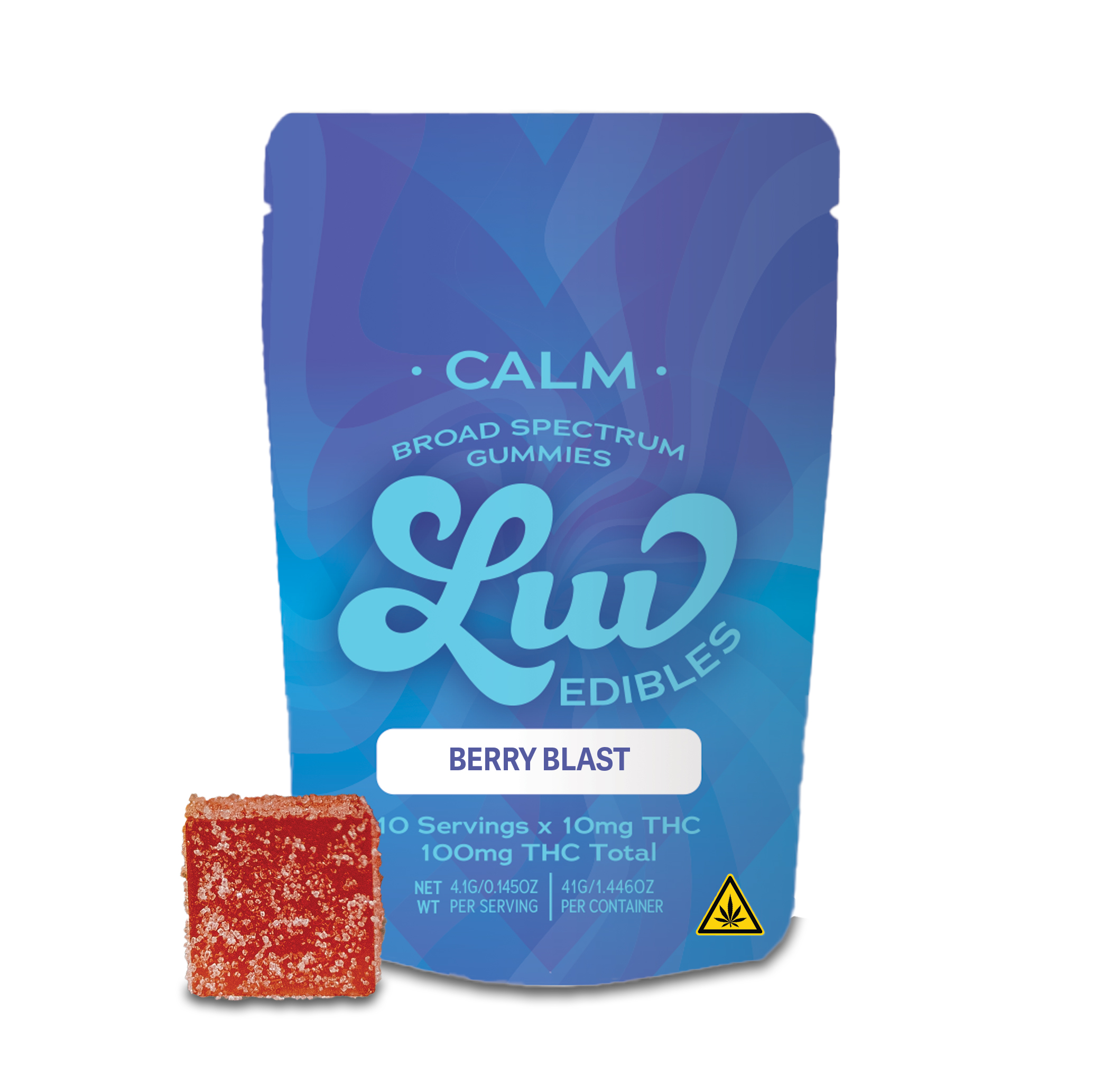 Photograph of product: LUV Edible Uplift Gummies Sugar Free Mango 10pk