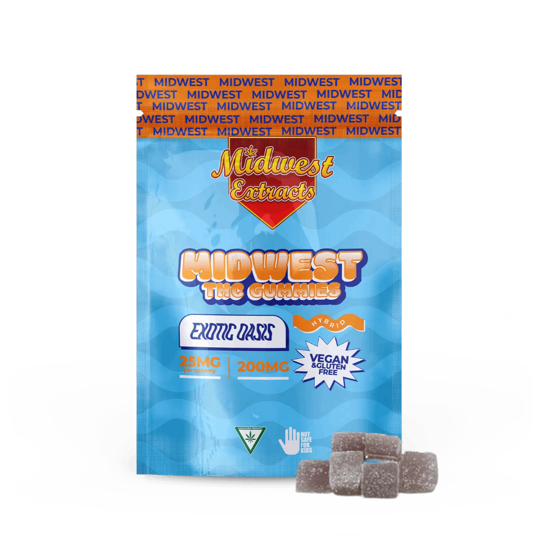 Photograph of product: Midwest Extracts | Exotic Oasis Gummies | 8x25mg | 200mg